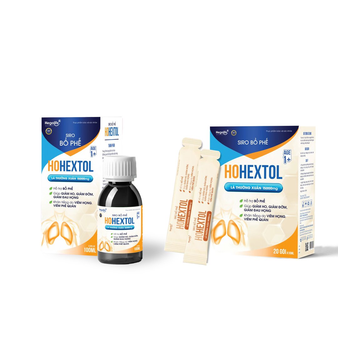 Siro bổ phế HOHEXTOL dạng gói và chai